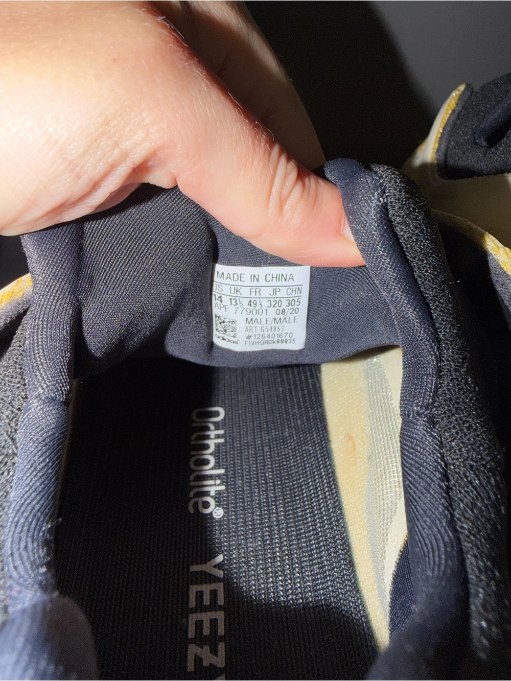 Yeezy Athletic Sneakers in Yellow, Cream and Black - Picture 5 of 6